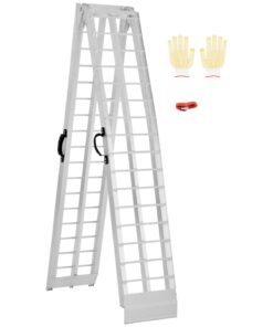 VEVOR Heavy-Duty Aluminum Loading Ramp 1pc, 270 kg Capacity, Foldable with Handle, for Motorcycle & E-Bike Transport