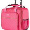 VEVOR 43.9cm Rolling Laptop Bag for Women & Men – Water-Resistant, Wheeled Travel Briefcase for 17.3in Laptops, Pink