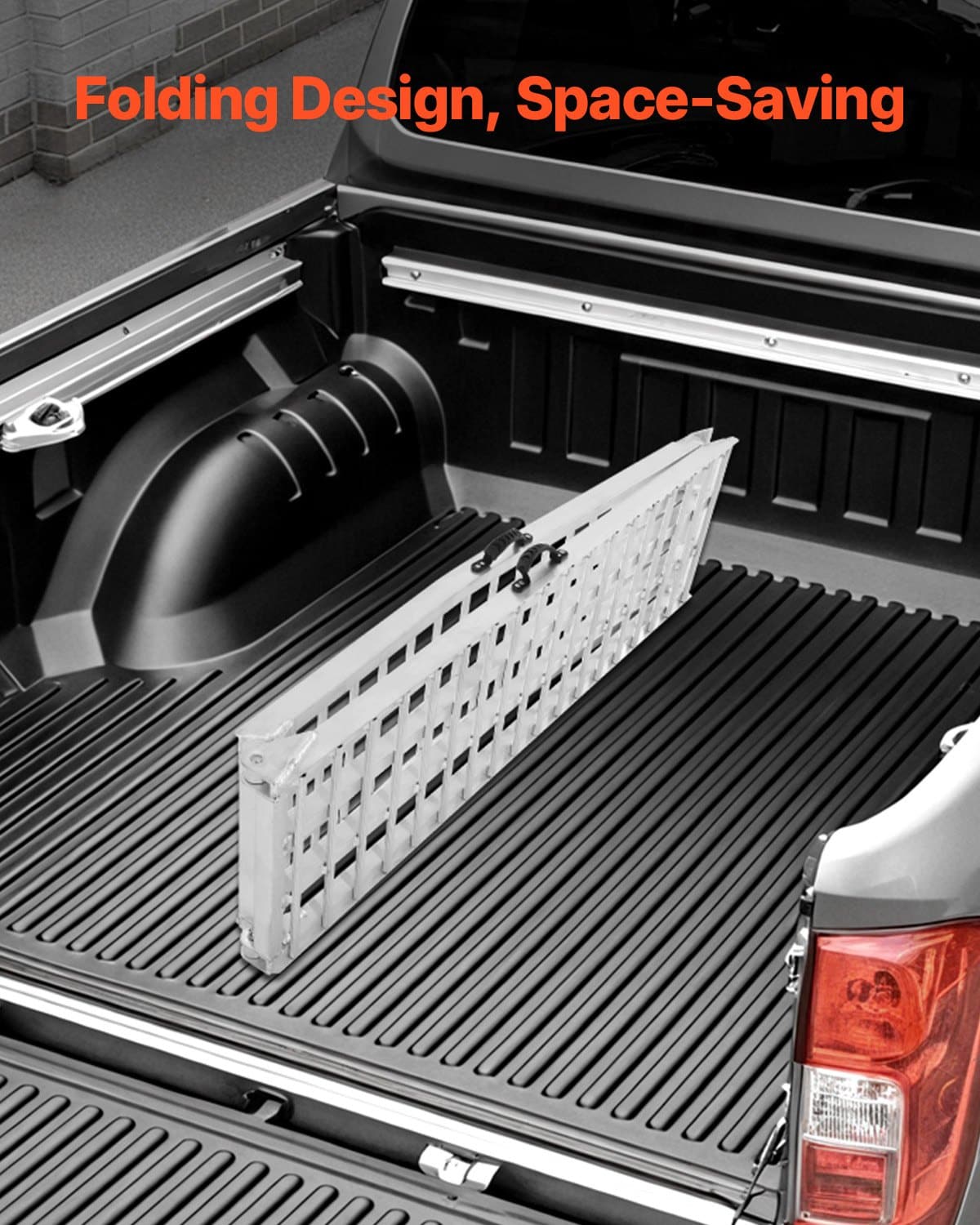 VEVOR Heavy-Duty Aluminum Loading Ramp 450 kg, Folding Anti-Slip Ramp with Handle for Motorcycle, E-Bike, Bicycle – Paveikslėlis 5