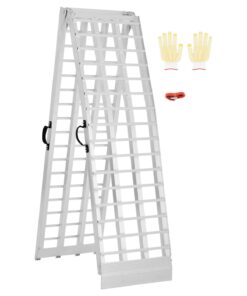 VEVOR Прочная Алюминиевая Погрузочная Рампа 450 кг, Складная Противоскользящая Рампа с Ручкой для Мотоциклов, Электровелосипедов, Велосипедов