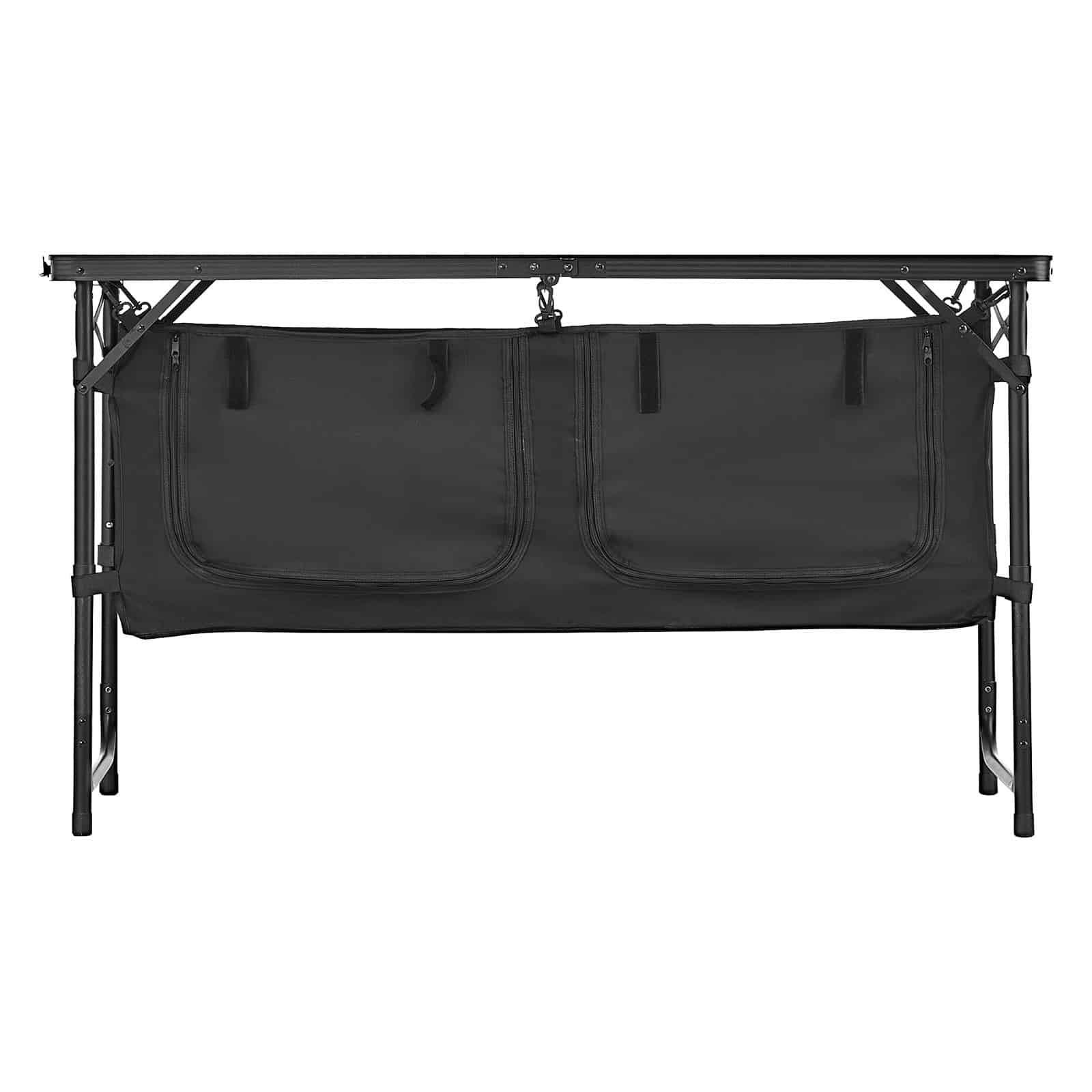 VEVOR Folding Camping Kitchen Table with Storage, 3 Height Levels (56/64/71 cm), Lightweight Aluminum Portable Cook Station for BBQ, RV, Picnic — изображение 10