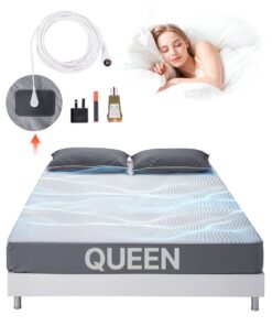 VEVOR Queen Grounding Sheet 1525x2030 mm – 95% Cotton, 5% Silver Fiber, with Grounding Cord & Tester – Grey for Better Sleep