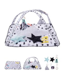 VEVOR Baby Play Gym Mat with 6 Sensory Toys & 2 Touch Balls – Soft Tummy Time Activity Mat for 0–18 Months Newborns