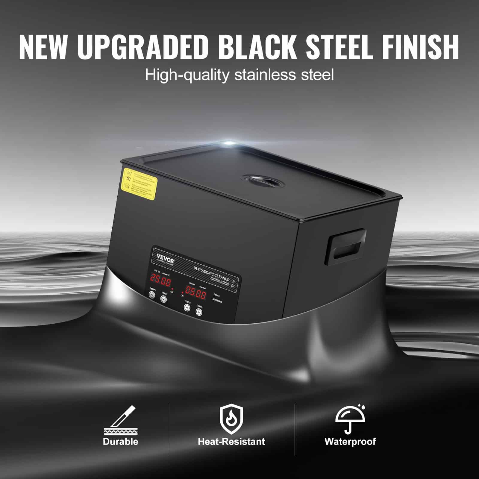 VEVOR 15L Ultrasonic Cleaner 360W, 40kHz Industrial Sonic Cleaning Machine with Heater, Timer & Degas Mode for Tools & Jewelry - Зображення 5