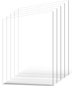 VEVOR 5-Pack Clear PET Plastic Sheets 61x91 cm, 1 mm Thick, Flexible Lightweight Panels for DIY Crafts & Glass Replacement