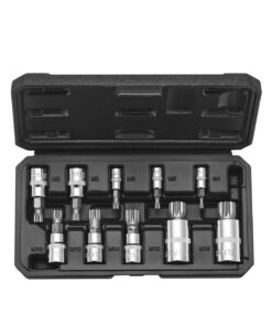 VEVOR набор бит Triple Square, 10 шт. M4–M18, Cr-V сталь, приводы 6.35/9.5/12.7 мм, с кейсом для авторабот