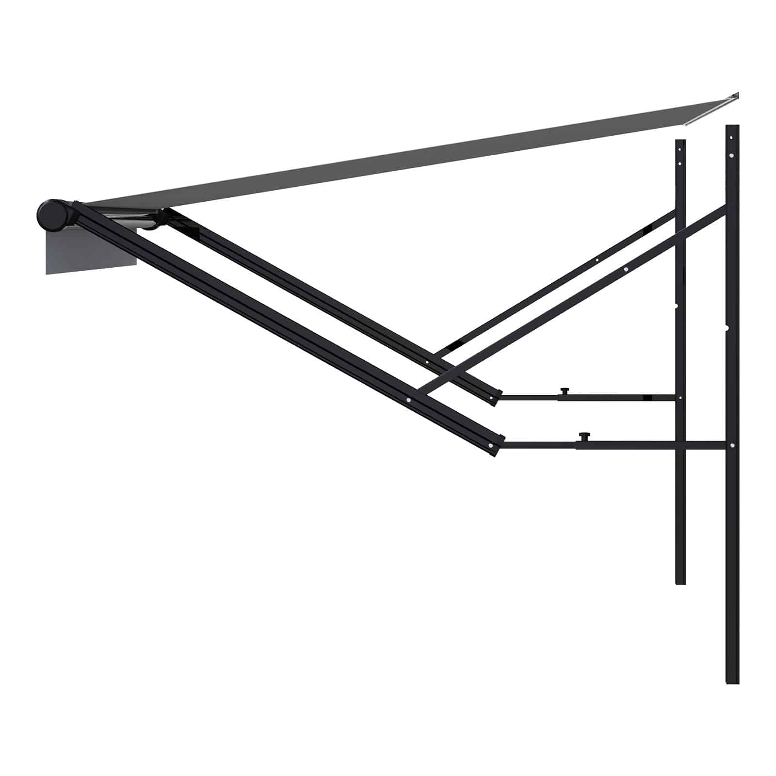 VEVOR 4.57m Motorized RV Awning Kit with Aluminum Frame, Retractable Waterproof UV-Resistant Canopy, Fits Most RVs - Black Fade - Image 11