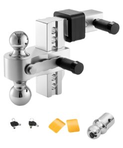 Регулируемый трехшаровый фаркоп VEVOR, 152 мм опускание/подъем, приёмник 50 мм, тяговое усилие 6800 кг, антикоррозийный