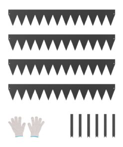 VEVOR Металлический Бордюр для Сада 4x (101.6x15.2см) Черный, Устойчивый к Ржавчине, Гибкий Край для Газона и Клумб