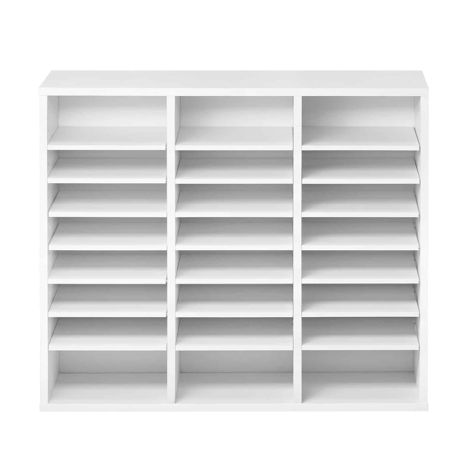 VEVOR 24-Compartment Wooden Literature Organizer, Adjustable MDF Mail Sorter for Office, Home, Classroom, White - Pilt 10