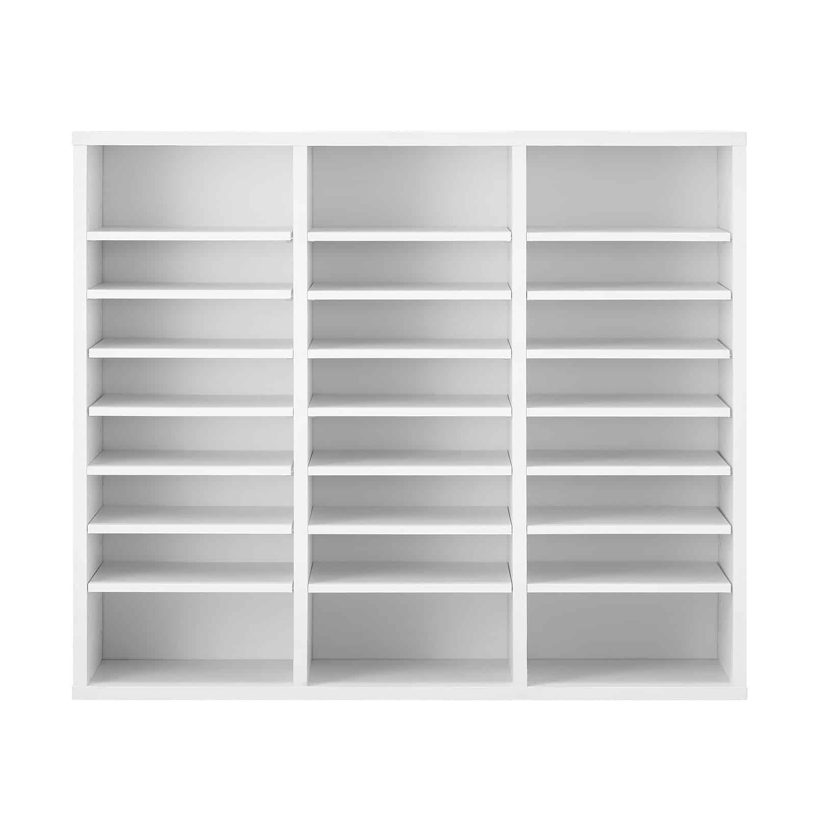 VEVOR 24-Compartment Wooden Literature Organizer, Adjustable MDF Mail Sorter for Office, Home, Classroom, White - Pilt 11