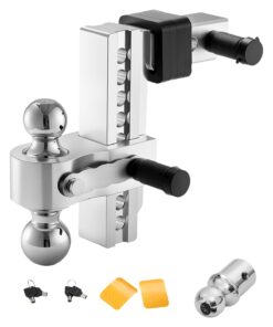 Регулируемый фаркоп VEVOR с опусканием/подъемом 203 мм, трёхшаровый крепёж (47.6 мм, 50.8 мм, 58.7 мм), нагрузка до 6800 кг