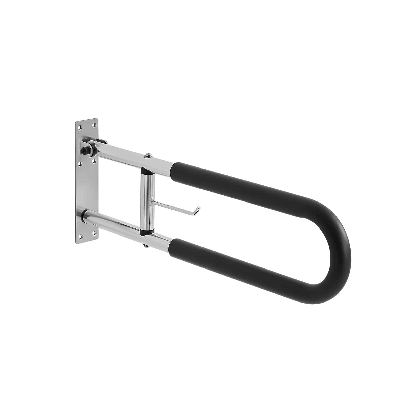 VEVOR Foldable Toilet Safety Rail with Paper Holder, 76 cm U-Shaped Grab Bar for Seniors, 136 kg Load, Anti-Slip Handle — изображение 9