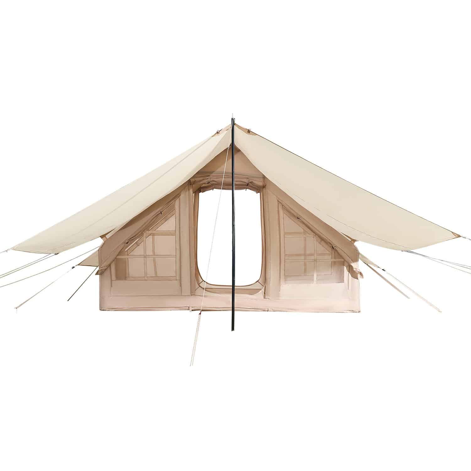 VEVOR Inflatable 4-Season Camping Tent for 3-5 People with Pump, Canopy, Stove Jack, 300D Oxford, 2 Doors, Mesh Windows - Image 11