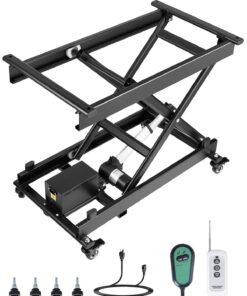 VEVOR Electric Scissor Lift Table, 150 kg Capacity, 20–71 cm Height Adjustable, Remote Control, Mobile Work Platform, Black