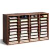 VEVOR 36-Compartment Wood Literature Organizer for Office, Classroom & Home, Removable Shelves, Dark Brown