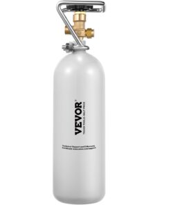 VEVOR CO2 баллон 2 кг, из легированной стали, сертифицирован TUV, регулируемое давление, клапан DIN477, для пива, соды, аквариума