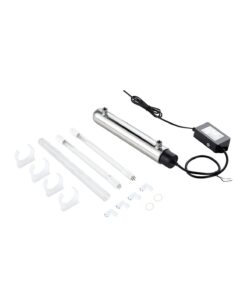 VEVOR 16Вт УФ очиститель воды 3,8 л/мин, 220В, корпус из нержавеющей стали, кварцевая колба, для дома, питья/душа