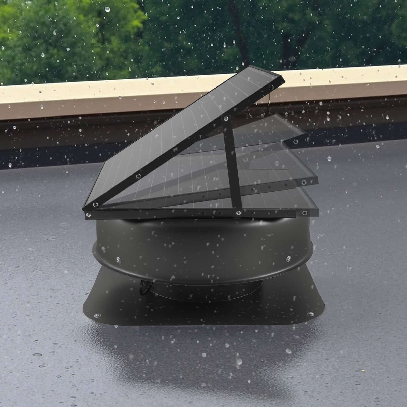 VEVOR 42W Smart Solar Attic Roof Fan with Thermostat, Remote, 4759 m³/h Airflow, Brushless DC Motor for Cooling & Ventilation — изображение 8