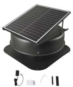 VEVOR 42W Smart Solar Attic Roof Вентилятор з термостатом, дистанційний, 4759 м³/год Потік повітря, безщітковий двигун постійного струму для охолодження та вентиляції