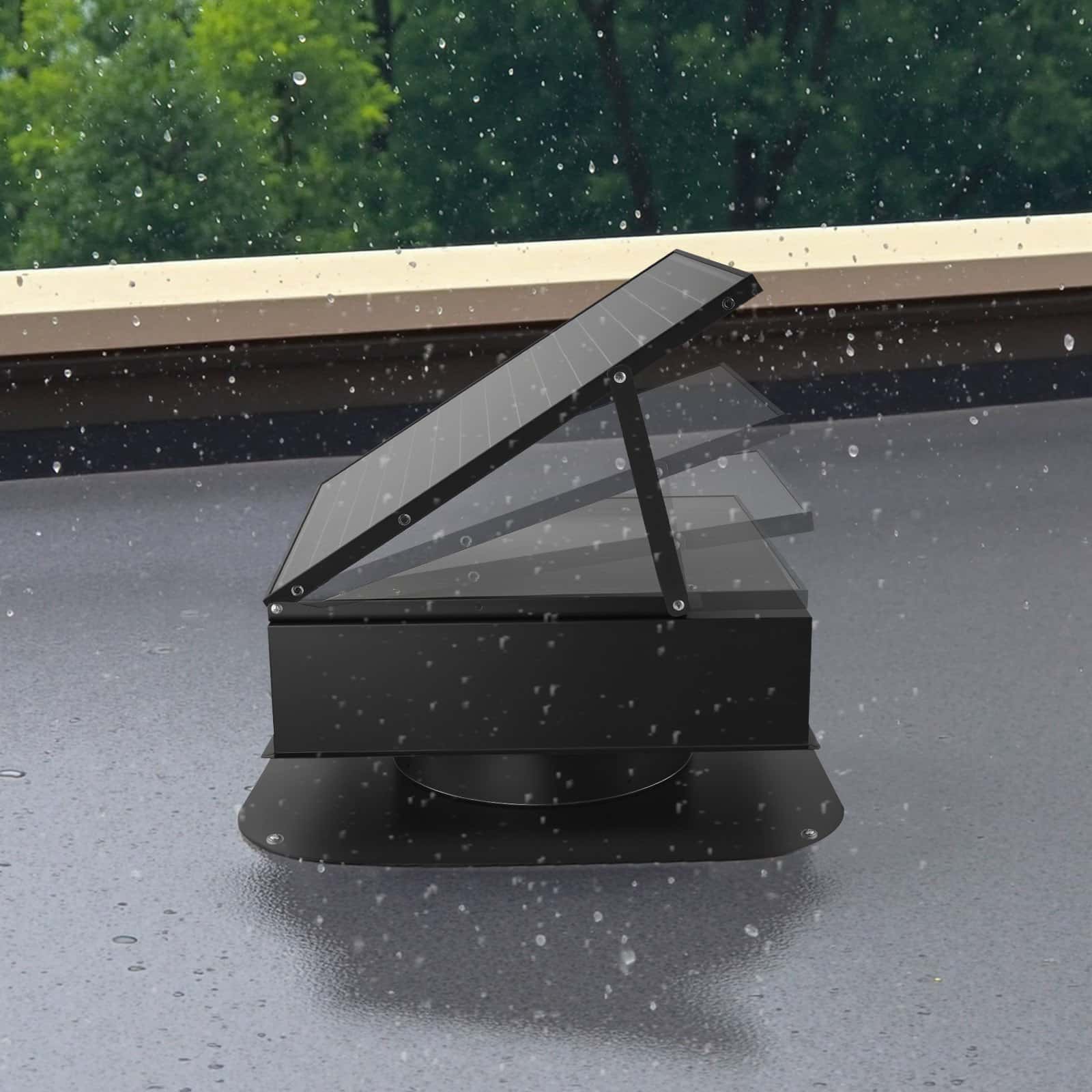 VEVOR 35W Solar Attic Roof Fan with Brushless DC Motor, 2400 CFM Airflow, Auto Temp Control, for Cooling & Dehumidifying - Зображення 8