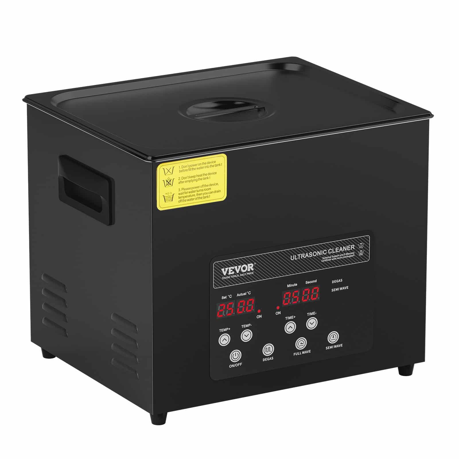 VEVOR 10L Ultrasonic Cleaner 240W, 40kHz Digital Cleaning Machine with Heater, Timer, Degassing & Gentle Mode for Jewelry & Tools - Зображення 10