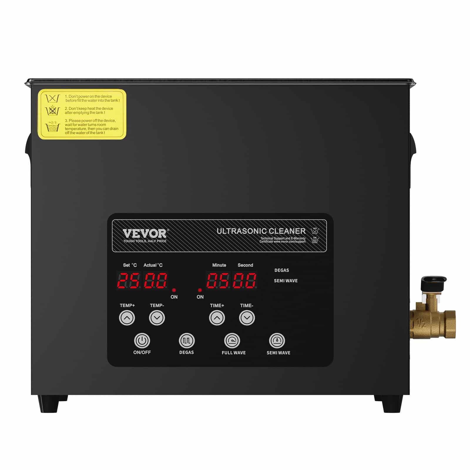 VEVOR 10L Ultrasonic Cleaner 240W, 40kHz Digital Cleaning Machine with Heater, Timer, Degassing & Gentle Mode for Jewelry & Tools - Зображення 11