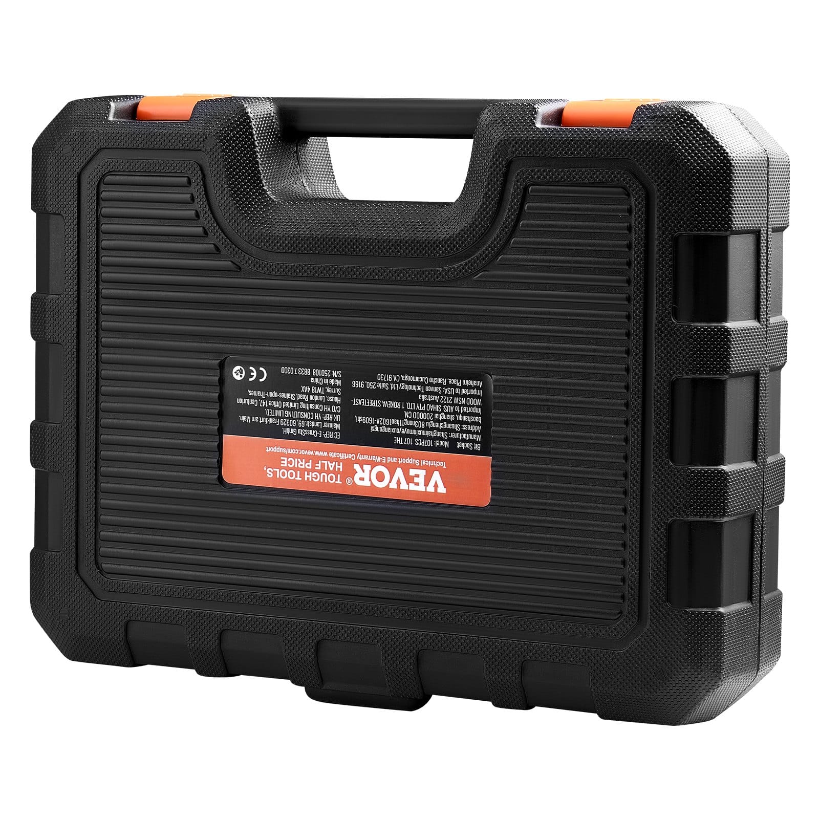 VEVOR 107-Piece Bit Socket Set, SAE & Metric, Hex/Torx/E-Torx/Tamper-Proof, S2 & Cr-V Steel, 6.35/9.5/12.7 mm Drives, Case Included - Image 12