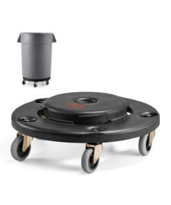 VEVOR прочная тележка для мусорных баков с фиксацией, подходит для 75–208л, грузоподъемность 227кг