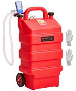 VEVOR 60L portatīvais degvielas korpuss ar 12 V elektrisko sūkni, automātiskās apturēšanas sprauslu un 1,2 m šļūteni – dīzeļdegvielai un benzīnam, sarkans