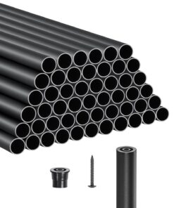 Набор балясины алюминиевой лестницы VEVOR 51 шт, шпиндели черного металла матового цвета 81 см с колпачками и винтами, Rust-Proof Deck Railing