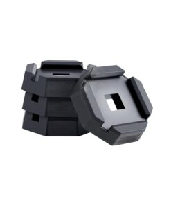 VEVOR 4-Pack Rubber RV Jack Pads for 5.5" Square Feet, 2.3 Ton Capacity Each, Non-Slip Stabilizer Pads for Trailers & Motorhomes