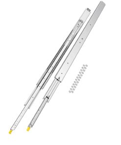 VEVOR направляющие для выдвижных ящиков, пара, с замком, полное выдвижение, 1555 мм, 227 кг, боковое крепление