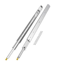 VEVOR 1 Пара Направляющих для Ящиков с Замком, Полное Выдвижение, 135–1524 мм, 227 кг, Боковое Крепление