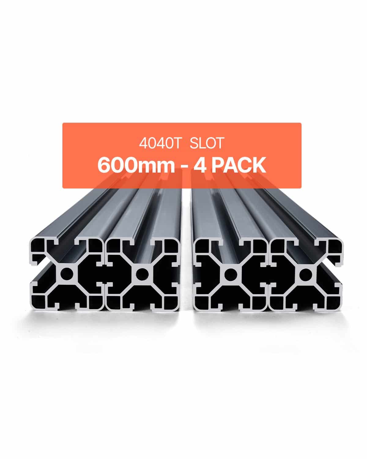 VEVOR 4PCS 600mm 4040 T-Slot Aluminum Extrusion Rail – Anodized VEVOR 4PCS 600mm 4040 T-Slot Aluminum Extrusion Rail – Anodized