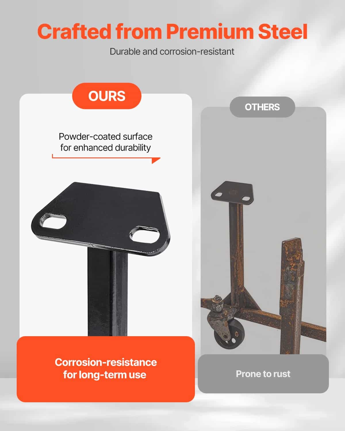 VEVOR Heavy-Duty Engine Stand 340kg Load, Steel Motor Holder with Swivel Casters, for BB-CHEVY & GEN-1 SB-CHEVY Engines - Pilt 5