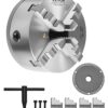 VEVOR 200 mm 4 žandikaulių savaime centruojantis tekinimo griebtuvas su 1,5 in-8 sriegiu, HT300 ketaus, 4:200 mm diapazonas, skirtas medienos ir metalo tekinimo staklėms