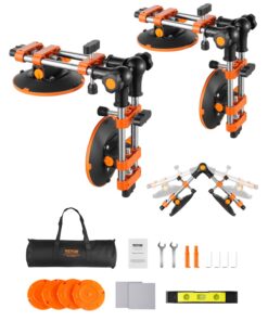 VEVOR Seamless Seam Setter 2-Pack with 15 cm Suction Cups, Adjustable 90°-270° Tile & Countertop Leveling Tool for Granite Marble