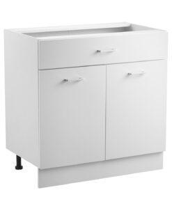 Белый базовый шкаф VEVOR Shaker с ящиком, 79x48x81 см, с доводчиком и регулируемой полкой, для дома или офиса