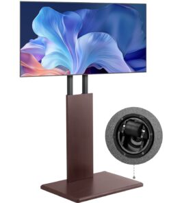 VEVOR Universāls TV Statīvs 32–70'' ekrāniem, Regulējams grozāms un augstums, Max VESA 600x400 mm, Tur 45 kg, ar Strāvas Sloksni