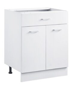 Белый базовый шкаф VEVOR Shaker с ящиком, 61x48x81 см, с доводчиком, регулируемая полка, в разобранном виде для дома/офиса