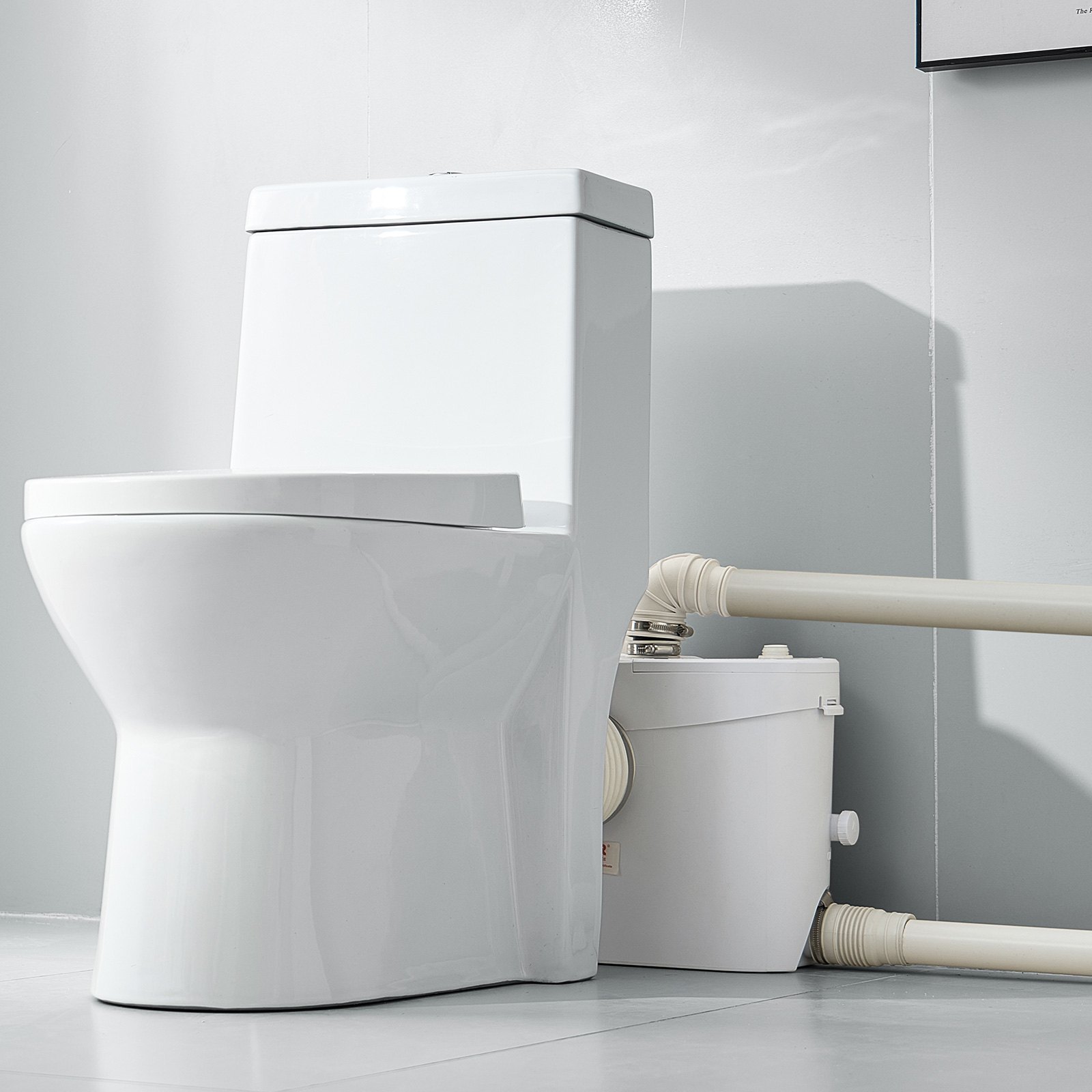 VEVOR 900W Macerator Pump, 180 L/min Flow, 12 m Lift, 4 Inlets, Upflush Wastewater Pump for Toilet, Shower, Sink, Basement — Attēls 8