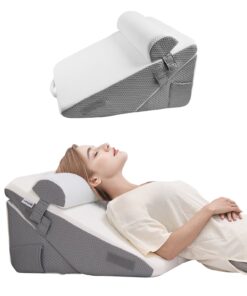 VEVOR 3-Piece Adjustable Orthopedic Bed Wedge Pillow Set – Memory Foam Support for Acid Reflux, Snoring & Back Pain Relief