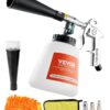 VEVOR Car Cleaning Gun with 1L Bottle, 6–9.2 Bar High-Pressure Vortex Air Blower, 2 Nozzles, 1/4 NPT for Interior & Exterior Cleaning