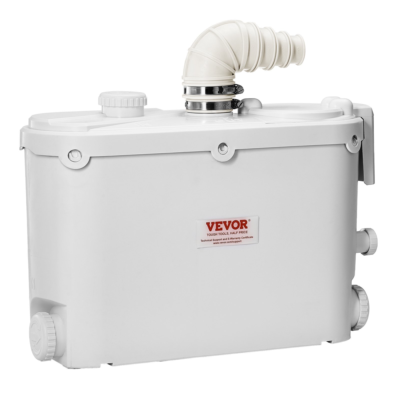 VEVOR 500W Macerator Toilet Pump, 110 L/min Flow, 8 m Head, 4 Inlets, Wastewater Upflush System for Bathroom, Kitchen, Basement — Attēls 11