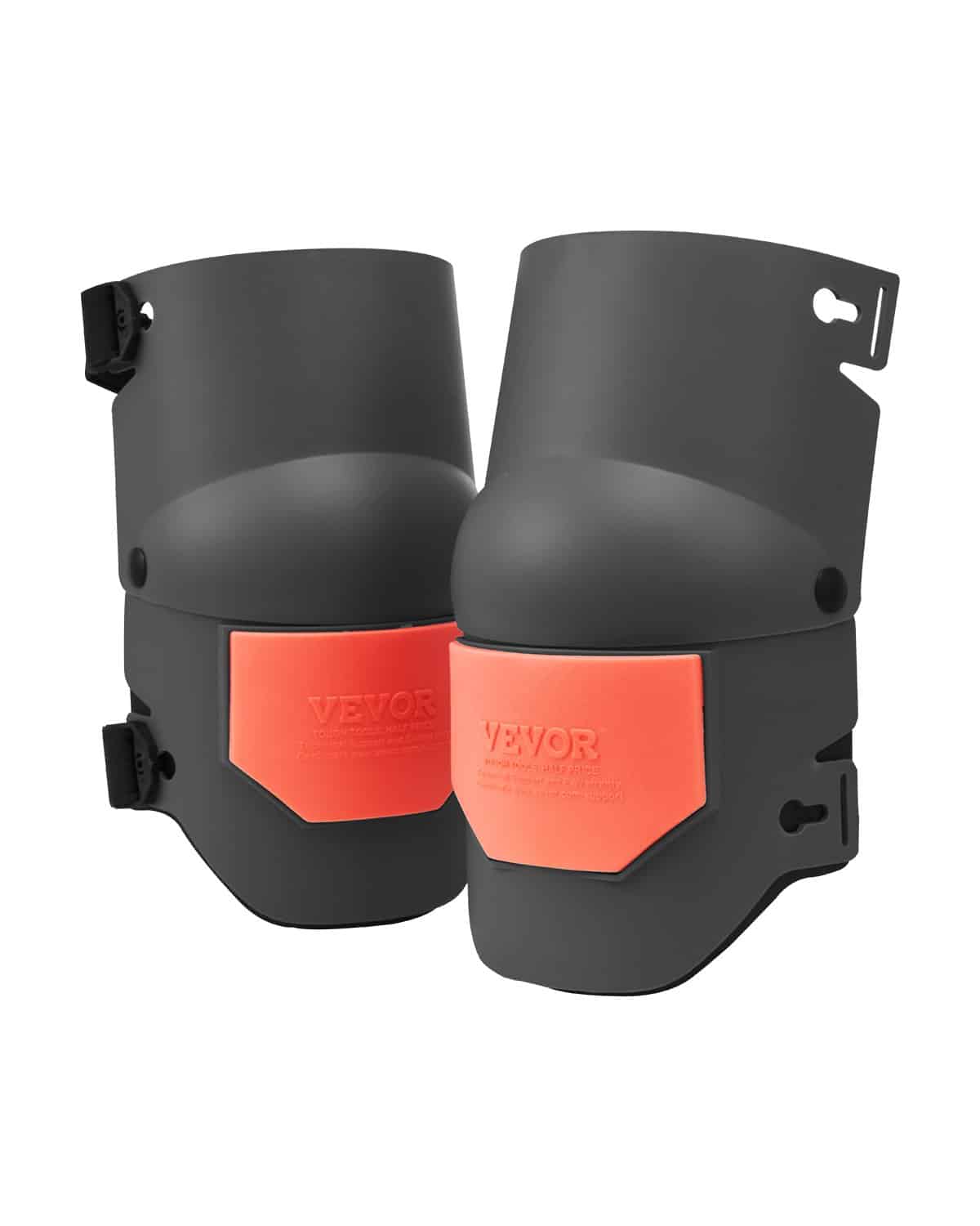 VEVOR Extra Thick Work Knee Pads with Foam Cushion, Adjustable, Anti-Slip, for Construction, Gardening, Flooring - Black/Orange