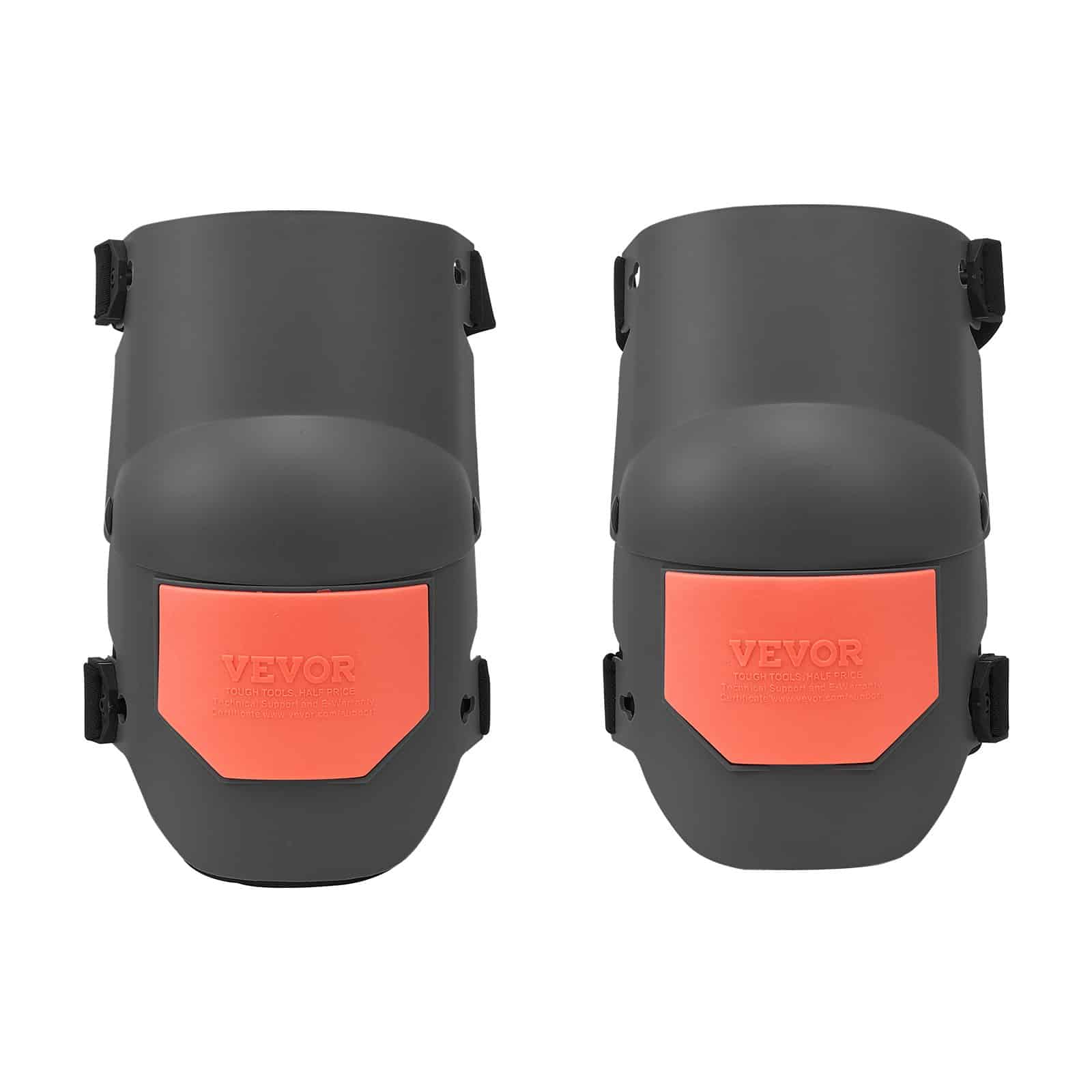 VEVOR Extra Thick Work Knee Pads with Foam Cushion, Adjustable, Anti-Slip, for Construction, Gardening, Flooring - Black/Orange - Image 10