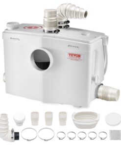 VEVOR 1200 Вт насос для стічних вод, 180 л/хв, підйом 10 м, 4 входи, відведення стоків з туалету, душу, раковини, пральної машини