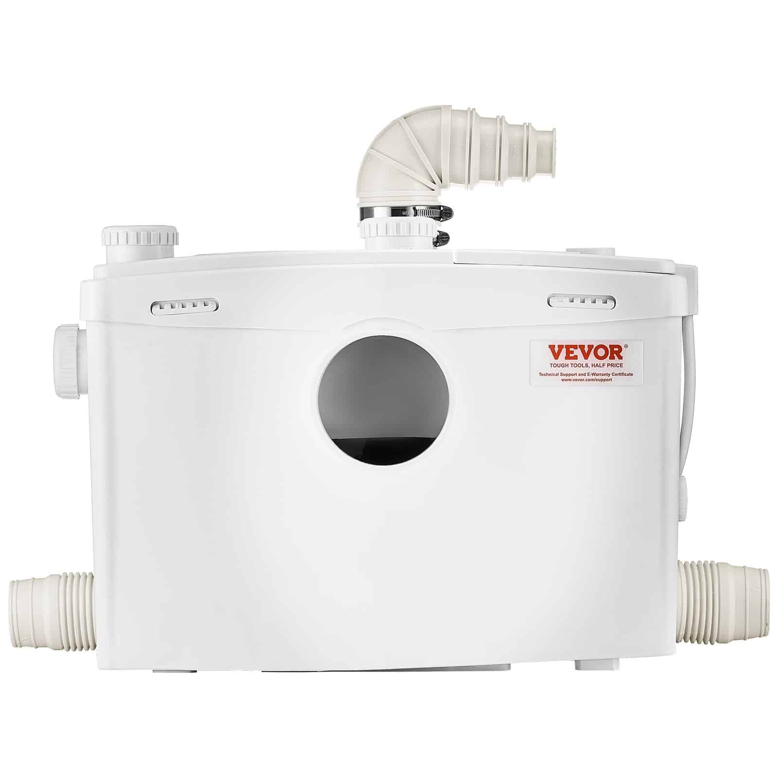 VEVOR 1200W Macerator Sewerage Pump, 180 L/min Flow, 10 m Head, 4 Inlets, Wastewater Disposal for Toilet, Shower, Sink, Laundry — Attēls 12