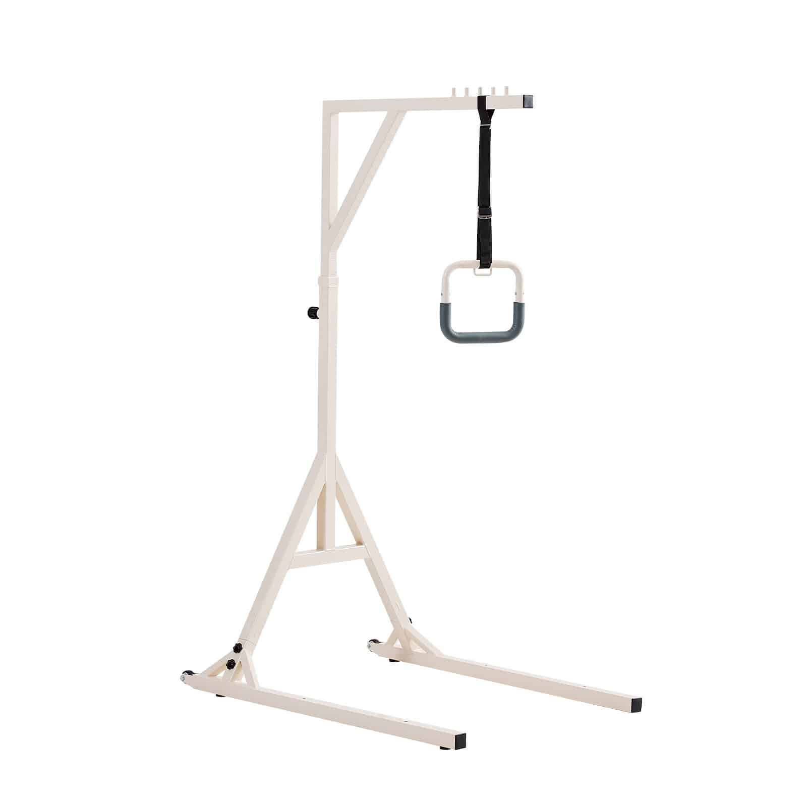 VEVOR Height-Adjustable Bed Trapeze Bar with Casters, 160kg Capacity, Floor Stand Mobility Aid for Elderly & Disabled
